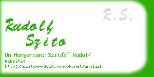 rudolf szito business card